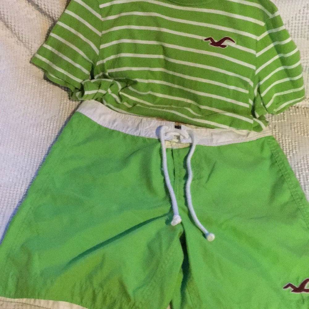 Hollister swimwear and matching shirt